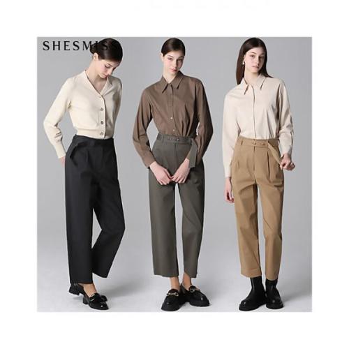 쉬즈미스 쉬즈미스 SHESMISS 벨티드 코튼 팬츠 1943225