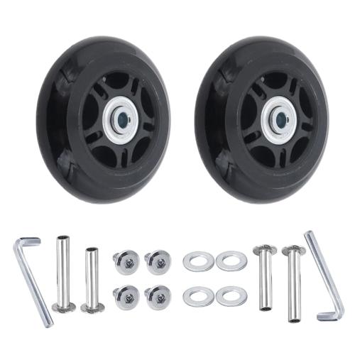 Joyangy 68 x Luggage Wheels Replacement 2Pcs Rubber Suitcase Swivel Caster Wheels Repa