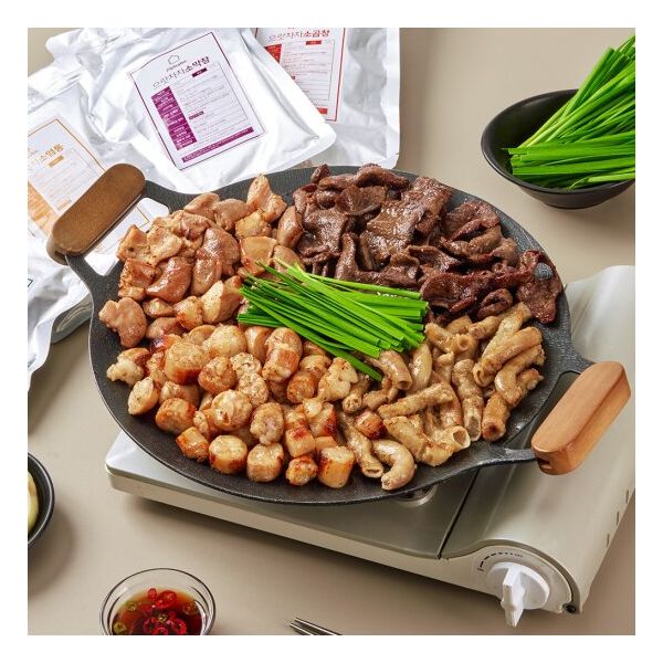 초벌 소 곱창 세트 소곱창 소대창 소막창 소염통 총760g 산지로드