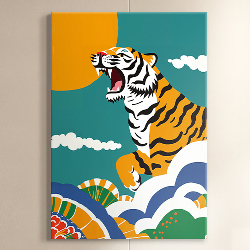 인메이블 인메이블 돈들어오는 호랑이 그림 2종 풍수 캔버스액자 금전운 건강 재물 현관 복도 인테리어 액자 01 새로운시작 호랑이 03호 27
