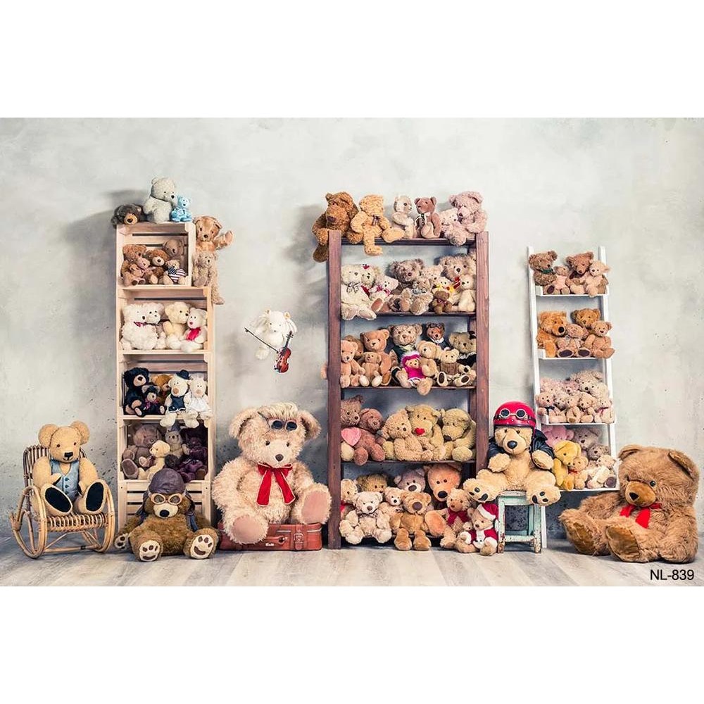 내실 테디 베어 커튼 플래그 파티 룸 인테리어 사진 배경 스튜디 F Vinyl-250x180cm 1개 27
