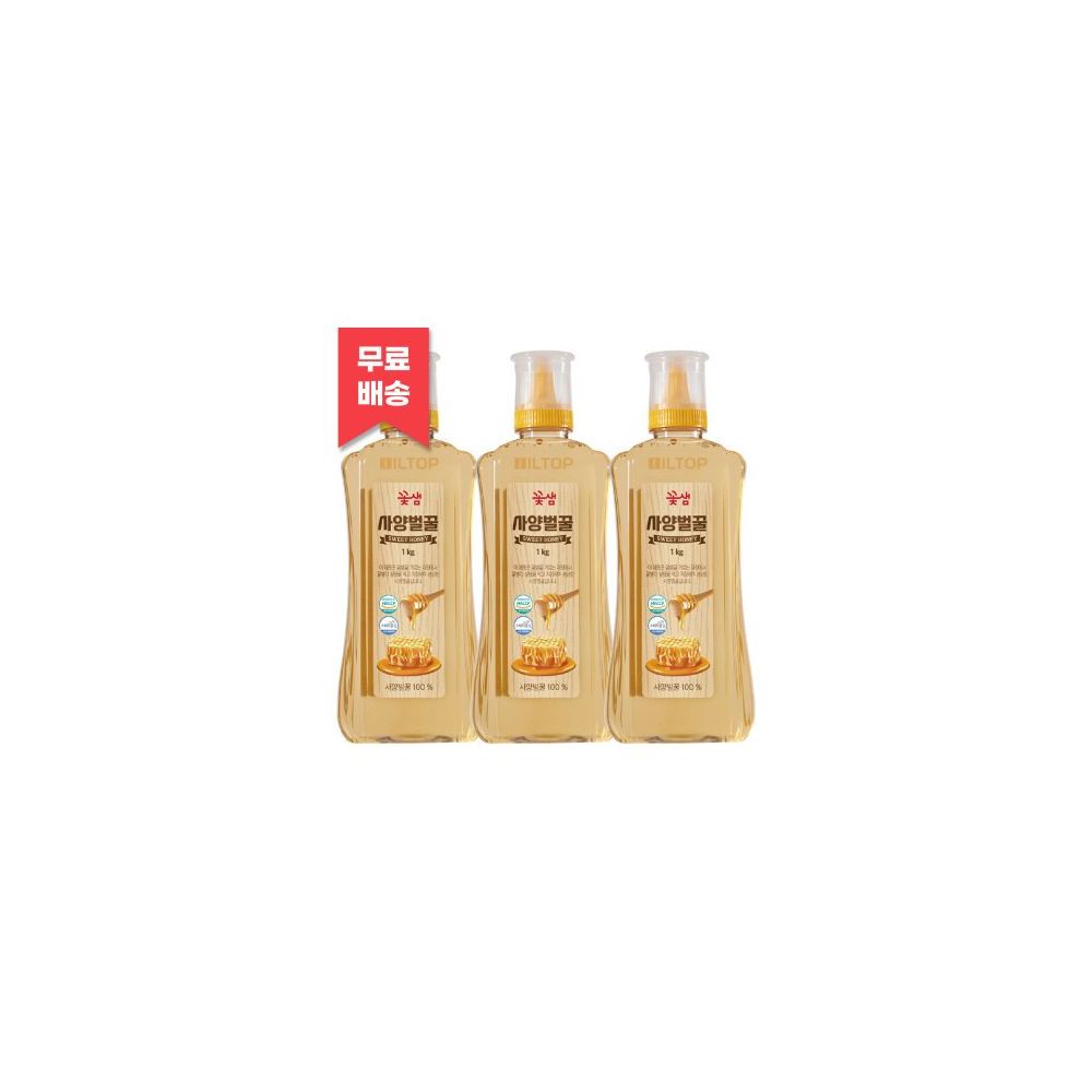 꽃샘 꽃샘식품 100 국산벌꿀 사양벌꿀 1kg 3개