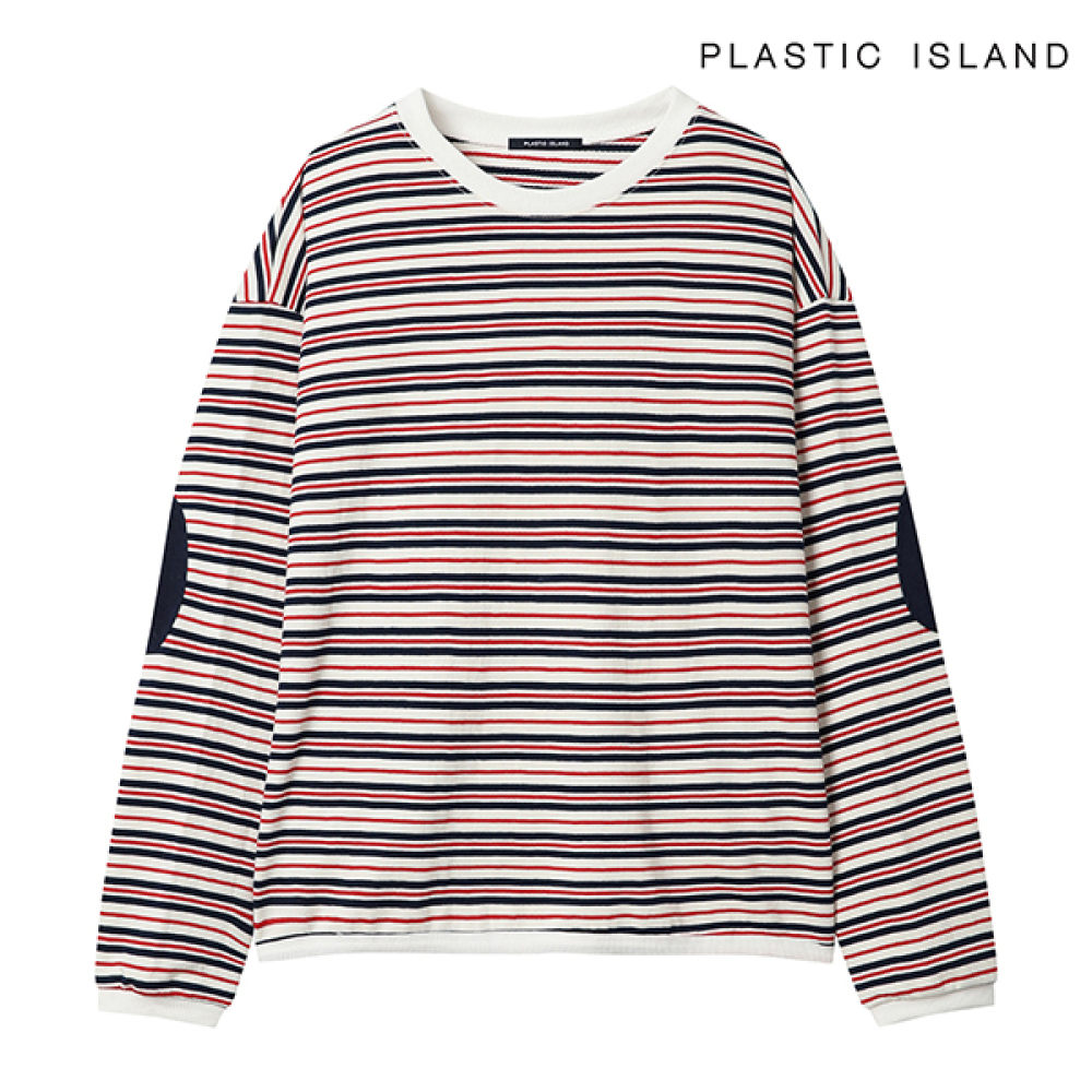 플라스틱아일랜드 플라스틱아일랜드 스트라이프 패치 티셔츠 PRTWT005 569885