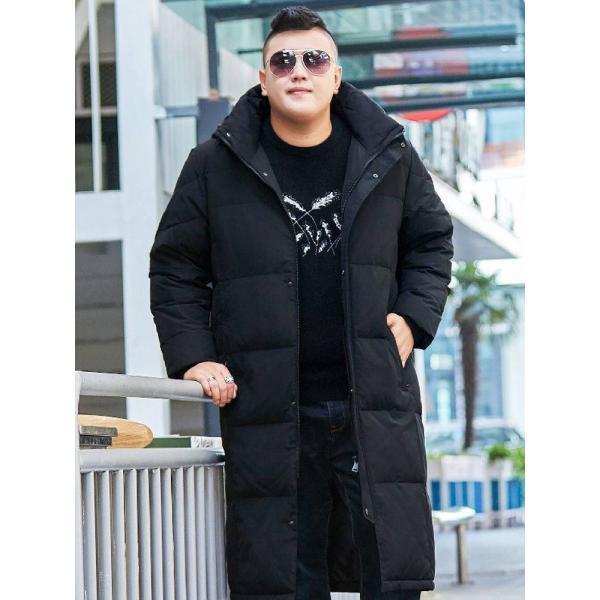 뚱보 패딩 남 살찌기 롱 무릎 위 도톰한 핏의 겨울 코트 300근 400