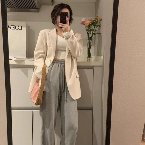코트 스트레이트 여성복 캐주얼 정장 자켓 코트 여성아워 아웃도어 정장 코트녀 L