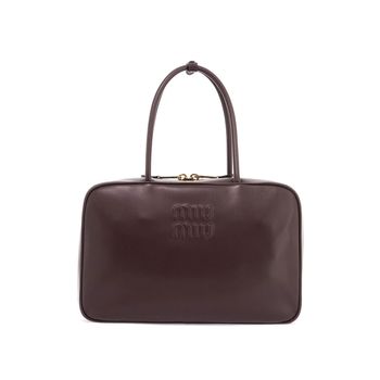 미우미우 Miu Miu 가죽 지퍼 어라운드 볼링 백 SPD0E93D6