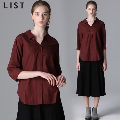 리스트 리스트 LIST 원포켓 오버핏 코튼 블렌드 셔츠