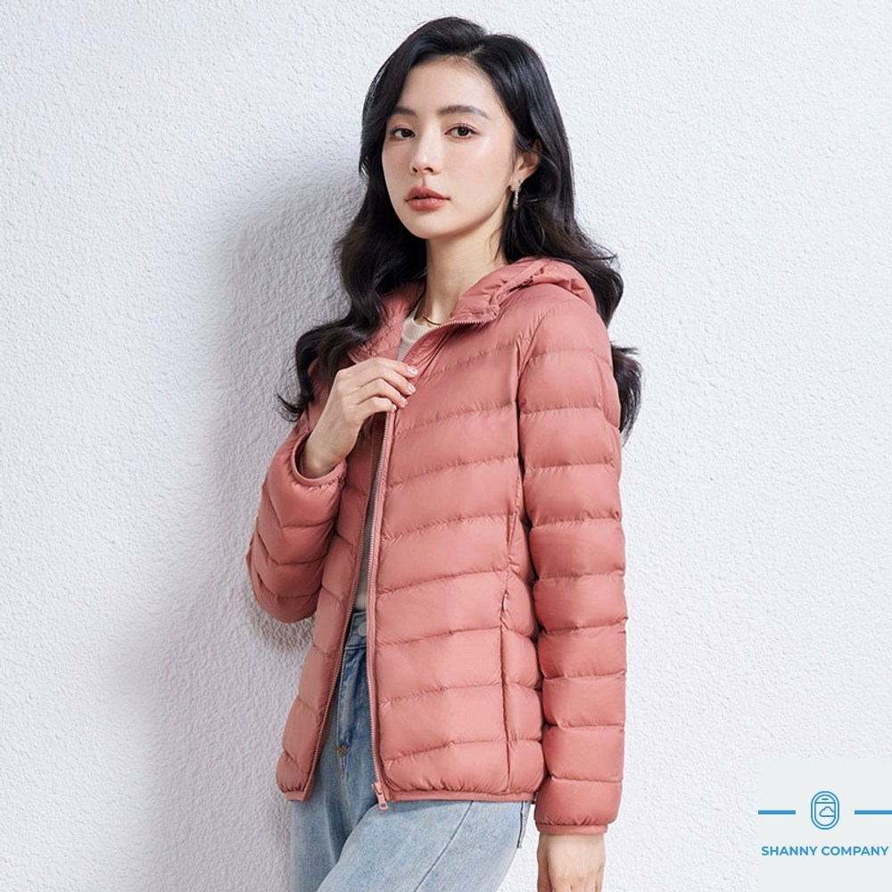 초경량 패딩 바람막이 깔깔이 겨울 여행용 숏 집업 여성 항공점퍼 저켓 이너 방홍후드