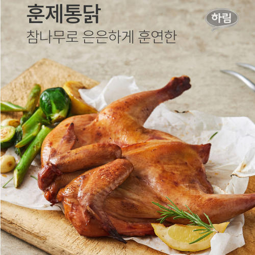 하림 하림-훈제 통닭630gx2봉 간식 안주 호프 식자재 캠핑 반찬 참프레 마니커
