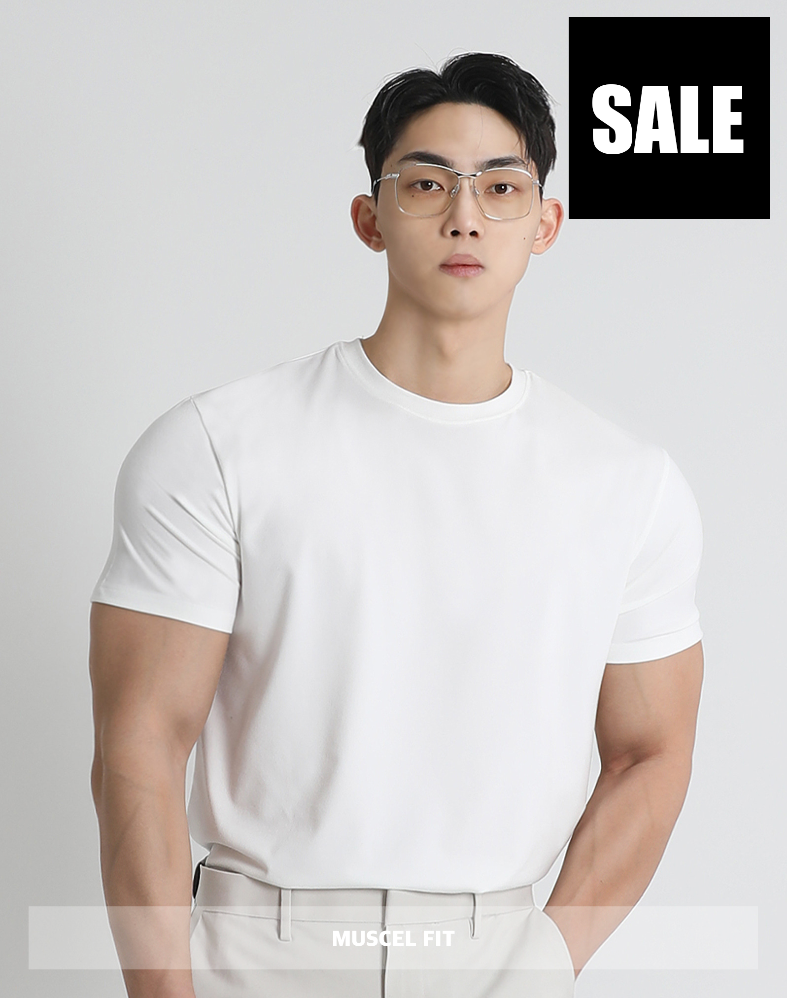 알브이디 알브이디 SEASON OFF 알브이디 워크웨어 머슬핏 반팔티 스노우화이트