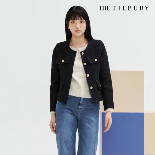 더틸버리 더틸버리 플랩 메탈 버튼 라운드넥 재킷 TPAN0JKD2W
