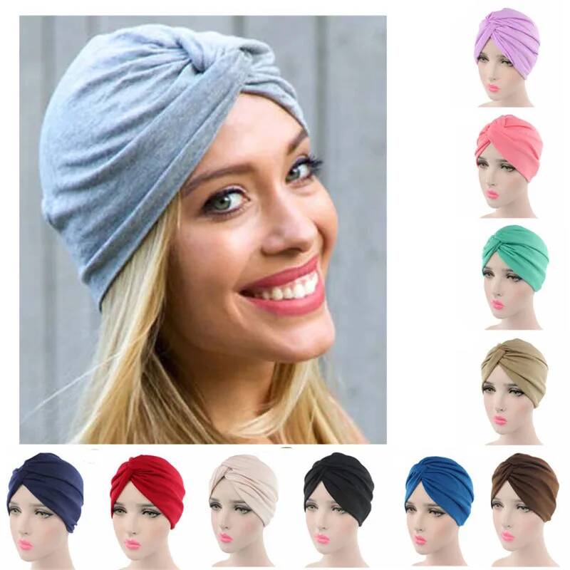헤어터번 여성 크로스 트위스트 Hijab 모자 이슬람 Underscarf Headscarf 머리띠 Turban Mus