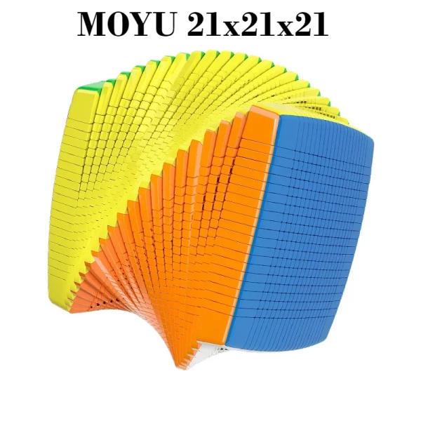 MoYu Meilong 21x21 큐브 스피드 MFJS 레이어 스티커리스 자이언트 매직 수집용 플라스틱 퍼즐 장난감