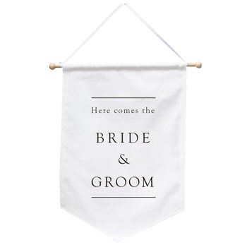 어나더크루 심플 플래그 브라이드 그룸 A Here comes the bride a