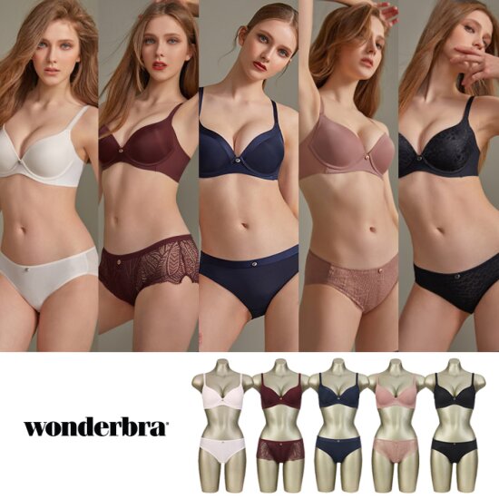 원더브라 한정사이즈 Wonderbra 원더브라 더 뉴 퍼펙트 라인 볼륨 브라팬티 10종
