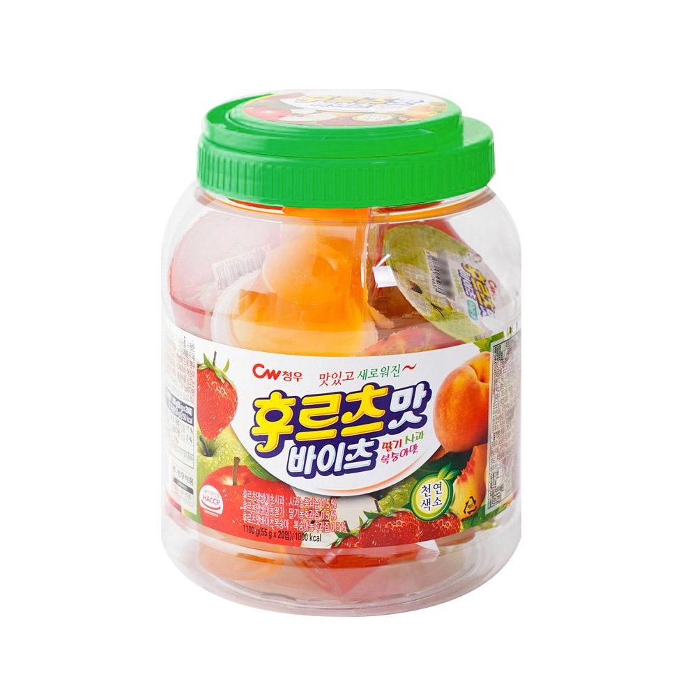 건영제과 청우 후르츠맛 바이츠 과일맛 젤리 1100g