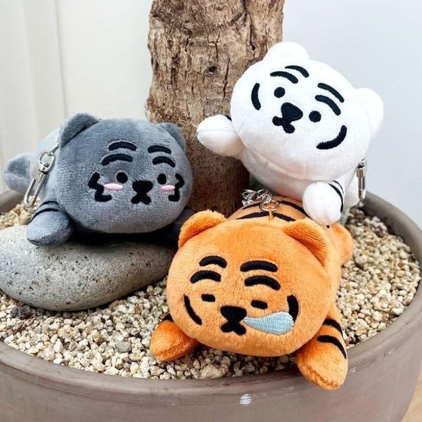 무직타이거 눕랑이 키링 적호 백호 흑호 가방고리