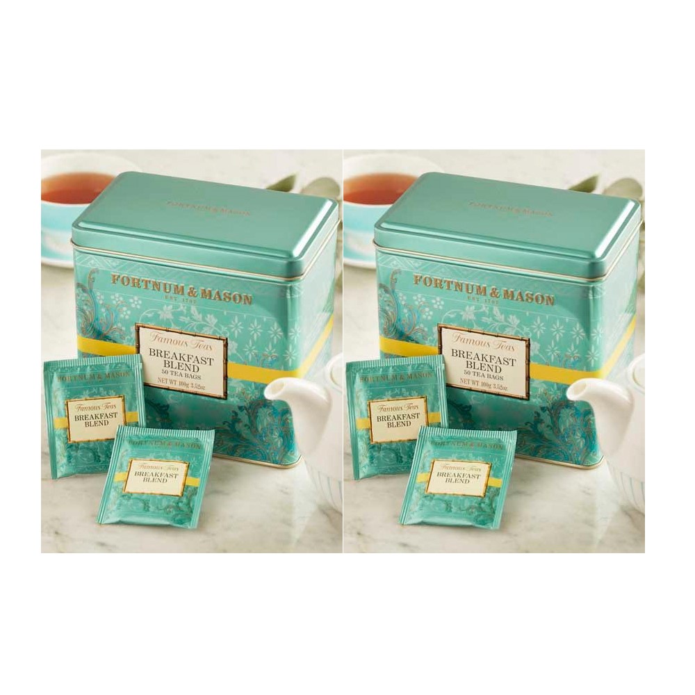 포트넘앤메이슨 Fortnum s 포트넘앤메이슨 브렉퍼스트 블렌드 홍차 50티백 틴케이스 x 2팩 총100티백 2개 50개입