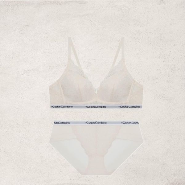 코데즈컴바인이너웨어 코데즈컴바인 컴포트 레이스 노와이어 크림 브라세트 80B 90 CRM CRM