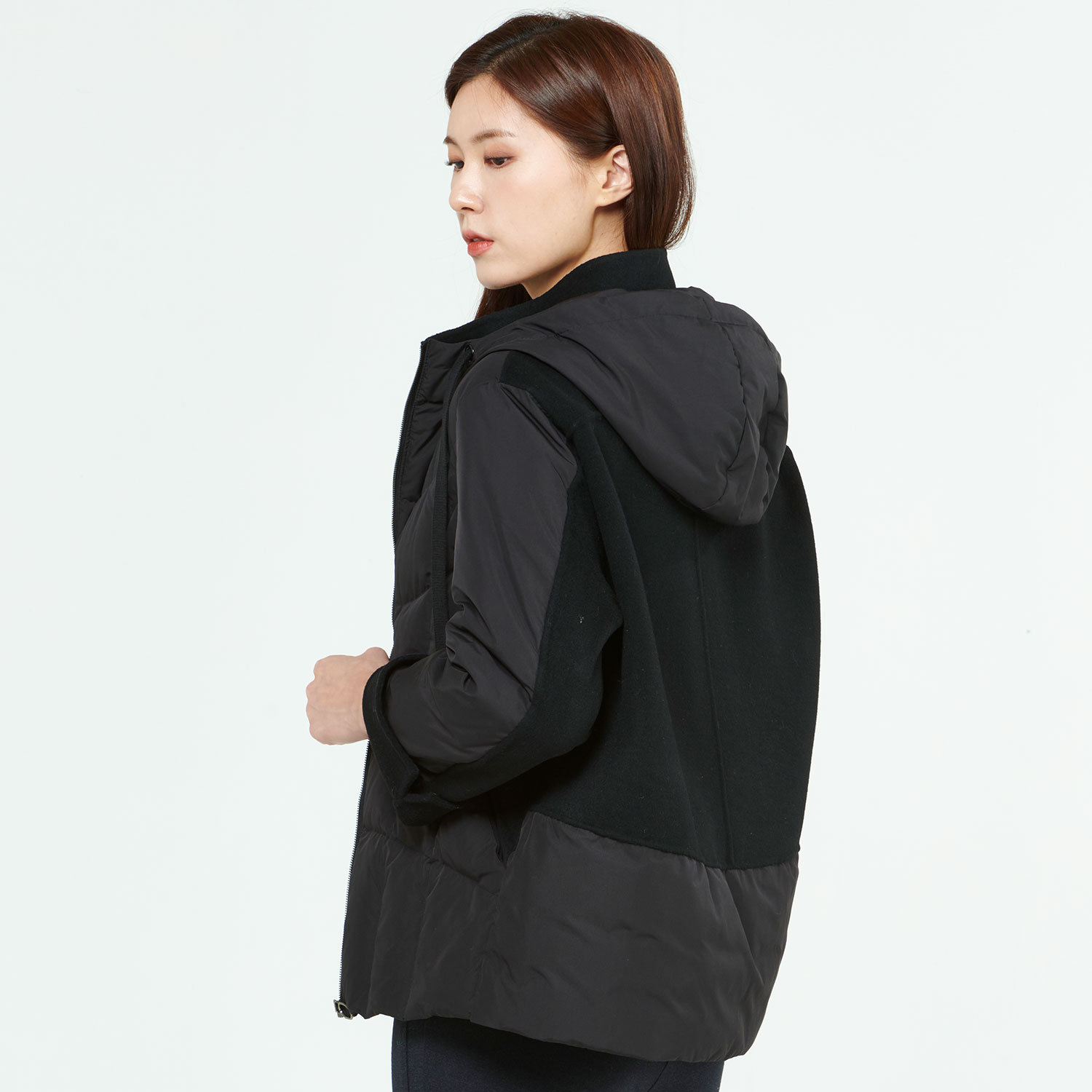 지센 지센 하이브리드 덕다운 핸드메이드 자켓 BK LCJKLA23