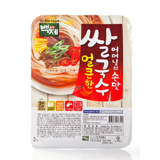 백제물산 백제 백제 용기 쌀국수 얼큰한맛 90g 5개