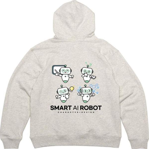 기모후드집업 뒷면 스마트 AI로봇 05 디자인