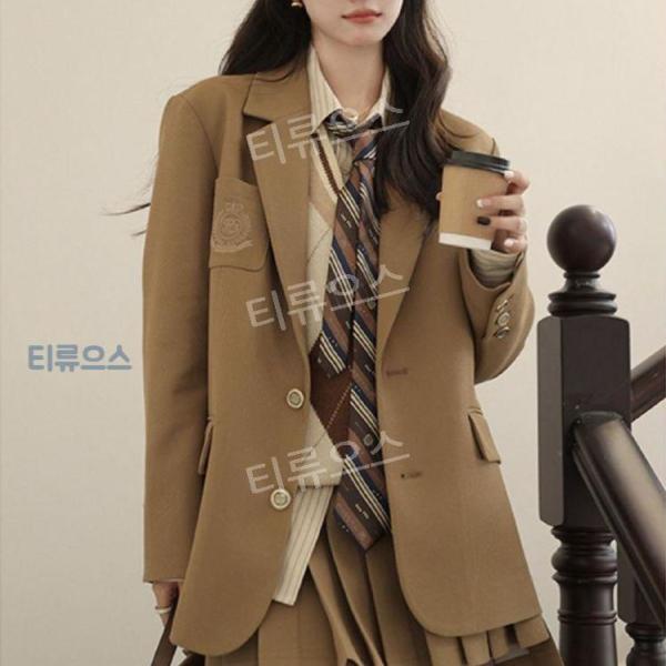 UNKNOWN UNKNOWN 프레피룩 디토 스타일 민지 웬디 교복 자켓 보호대 뮤비옷 네이비수트 S