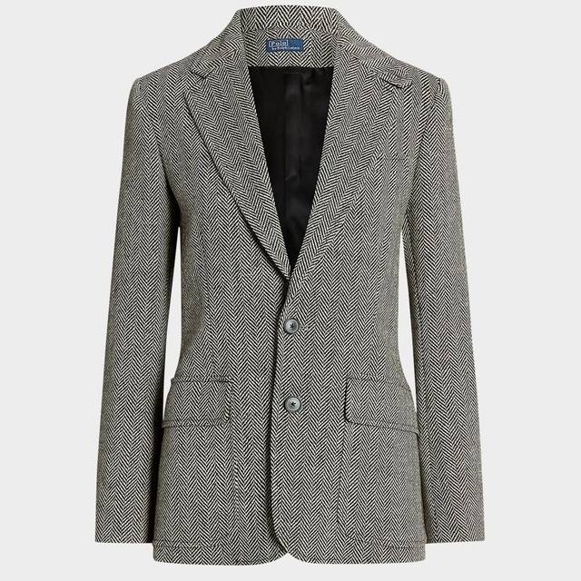 폴로랄프로렌 헤링본 리넨 블렌드 블레이저 Herringbone Linen Blend Blazer BLACKCREAM HERRINGBONE