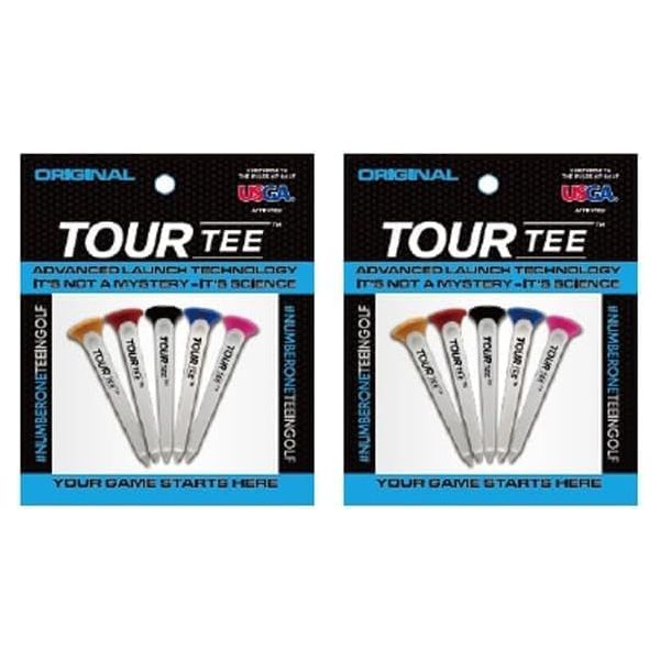 3372804 티꽂이 드라이버 티샷 우드 골프티 Tour Tee 2개 세트 골프 티 USGA 적합 일본 투어티 오리지널 야