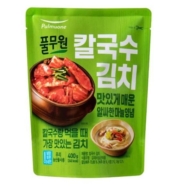 풀무원 풀무원 간단반찬 혼밥 엄마손맛 우리가족반찬 업소용 칼국수 김치 매콤하고 개운한 맛 400g 1개