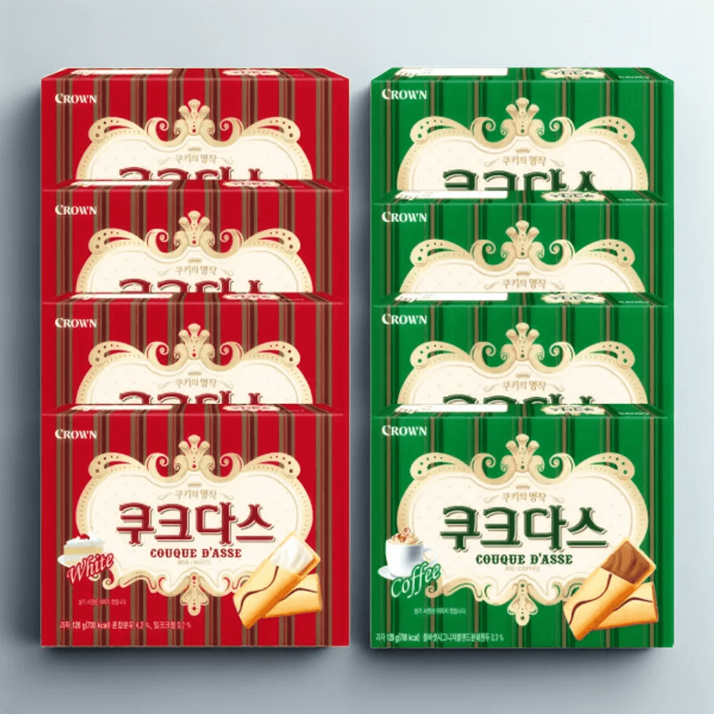 크라운 크라운 쿠크다스 128g 4팩 쿠크다스 커피 128g 4팩 체크 담요 1개 쿠크다스 쿠크다스 커피 체크 담요