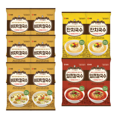 샘표 바지락칼국수6 잔치국수2 얼큰칼국수2