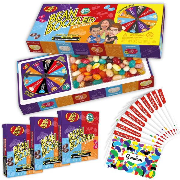 젤리빈 Jelly Belly Bean Boozled Beans 게임 NEW EDITION Beanboozled 리필 3개 Gaudum 카드 10개 키즈 버전