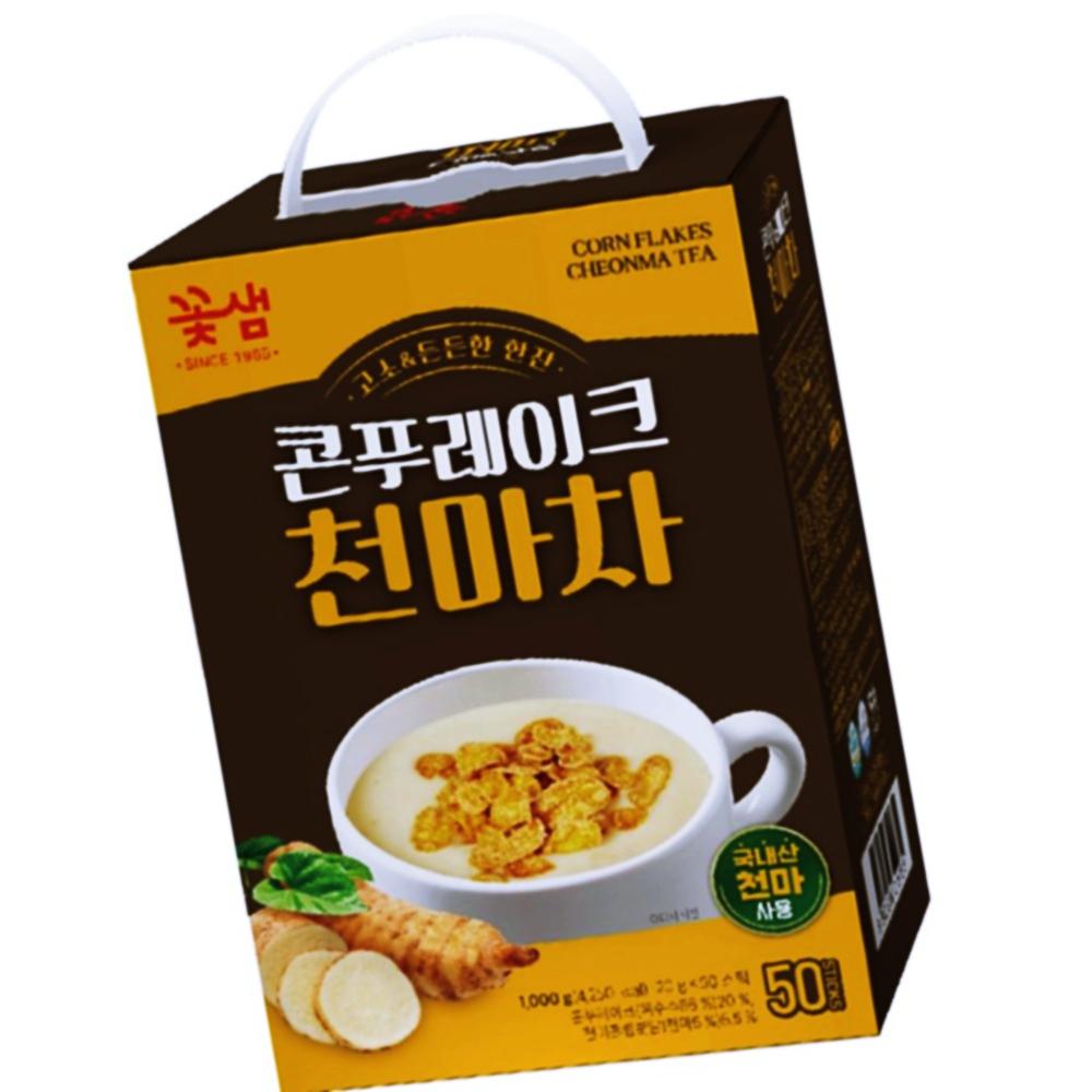 꽃샘식품 꽃샘식품 차 콘푸레이크 상쾌한 꽃샘 맛있는 곡물 분말 천마 50t 22WF6406D