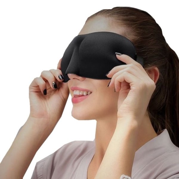 코가편한 입체 3D 수면 안대 코튼 쿠션 눈가리개
