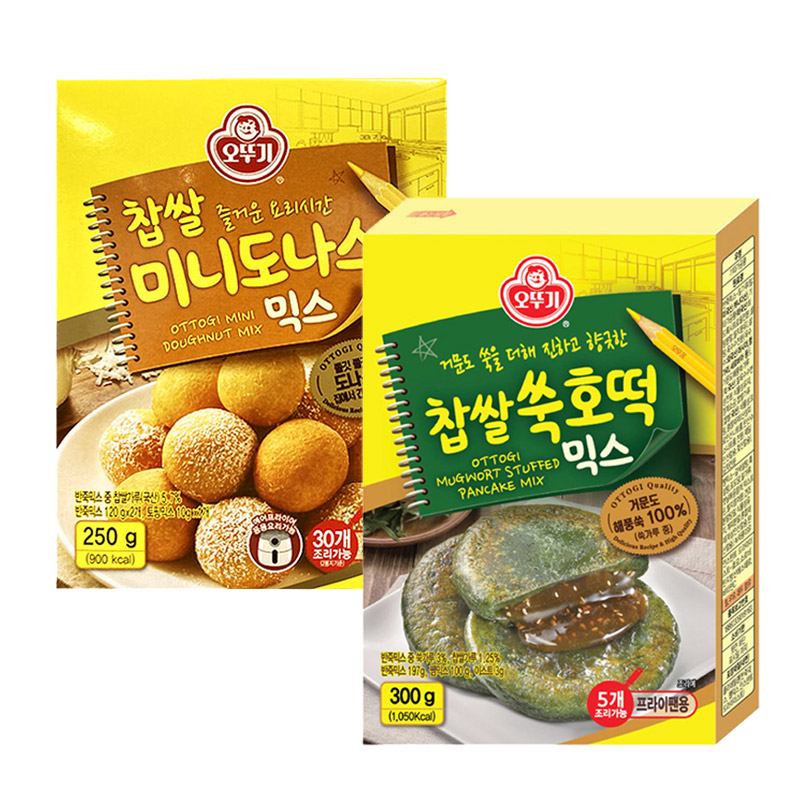 오뚜기 오뚜기 오뚜기 찹쌀 미니 도나스250g 찹쌀 쑥 호떡믹스300g 1개