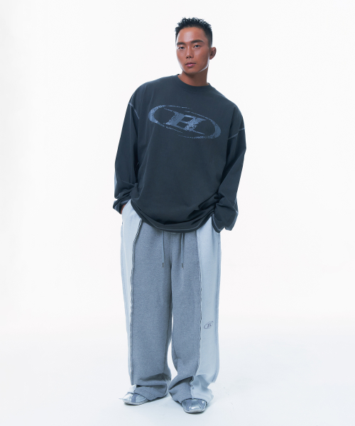 본투윈 BORN TO WIN REVERSE MIX WIDE PANTS MELANGE