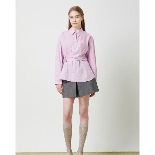 씨씨콜렉트 CC콜렉트 벨티드 셔츠 블라우스 55 C242MSC034 266143
