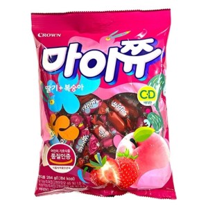 크라운 마이쮸 딸기 복숭아 사탕 간식 후식 비치용 식당 병원 업소 답례품 선물용 어린이 학원 대용량