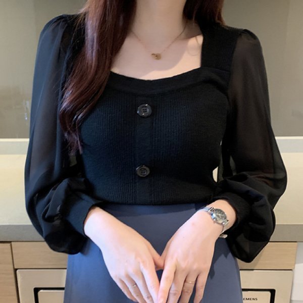 휴스트 데일리 여성 긴팔티 블라우스