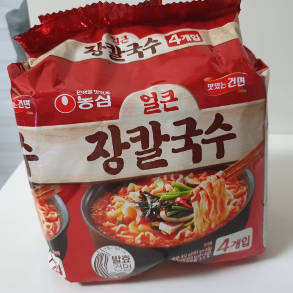 얼큰장칼국수 103g 4입 4봉 총16봉