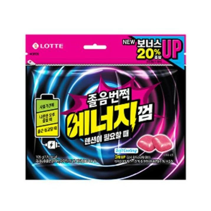 롯데웰푸드 졸음번쩍 에너지껌 트윈리필 105g