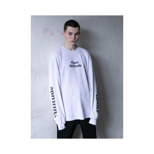 오픈에티튜드 ATTITUDE LETTERING WAFFLE LONG SLEEVE-WHI