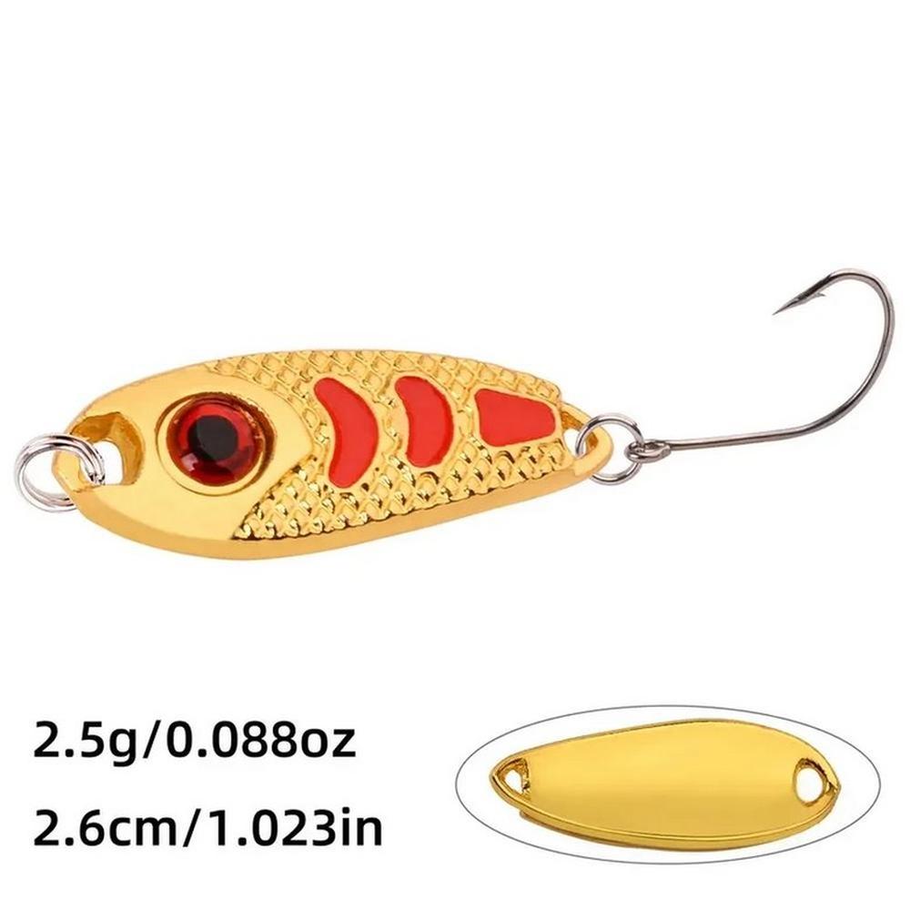 송어 미끼 금속 스푼 낚시 루어 워 블러 캐스팅 지깅 태클 1개 2 3 5g with hook