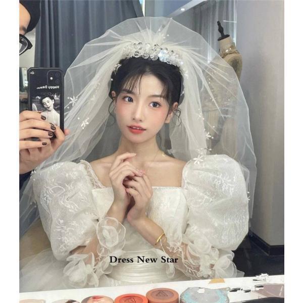 신부 면사포 프러포즈 웨딩 스튜디오 사진 여행 머리 장식 초센센 시리즈 면사포