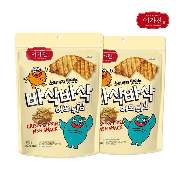 광천김 광천김 어가찬 바삭바삭 어포 튀김 100g 4봉