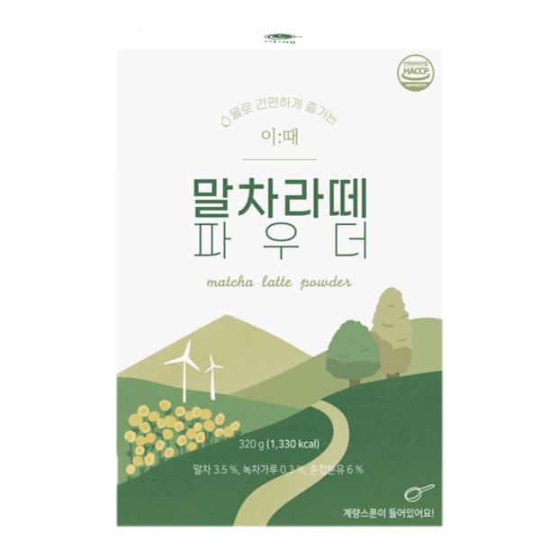 대호식품 이때 말차라떼 파우더 분말 320g