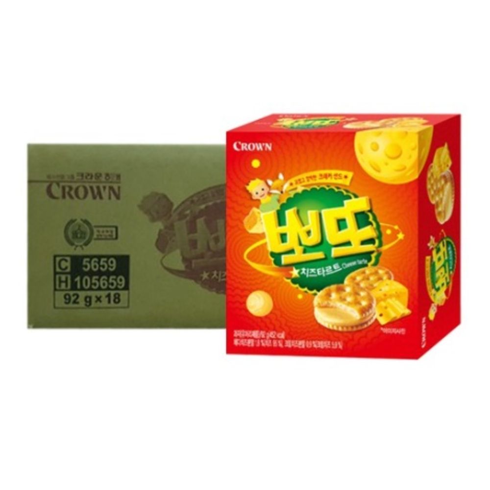 크라운 뽀또 치즈 타르트 92g 18개입 18개