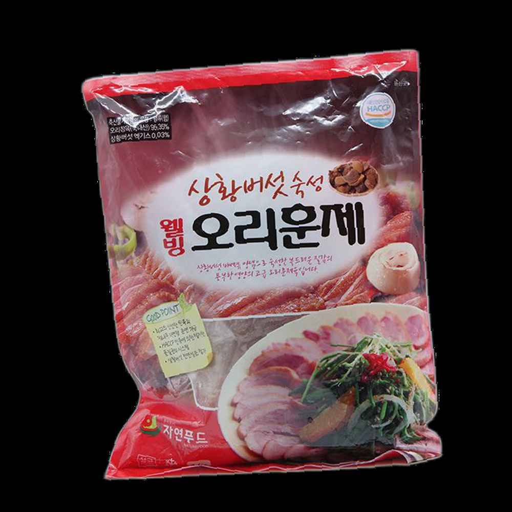 자연푸드 웰빙 상황버섯 훈제 오리 슬라이스 냉장 1kg 오리슬라이스 1개 93000EA