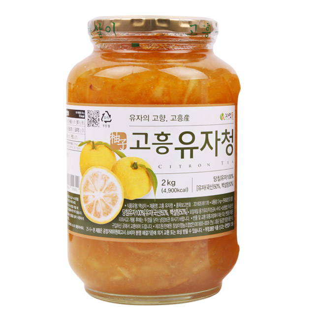 윤플러스 고흥 유자로 만든 자연뜰 유자청 2kg 1개입 1개